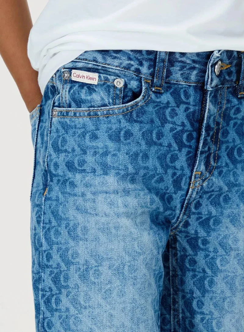 Calvin Klein Jeans Light Billboard Skater Logo Jeans for Men | Best Price UAE