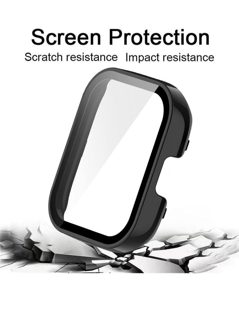 Captaintech 2 Pcs Case With Tempered Glass Screen Protector Compatible for Xiaomi Redmi Watch 3, 9H Hardness All-round Protective Cover Ultra-thin Protective PC Case Cover, Green and Black - Image 3