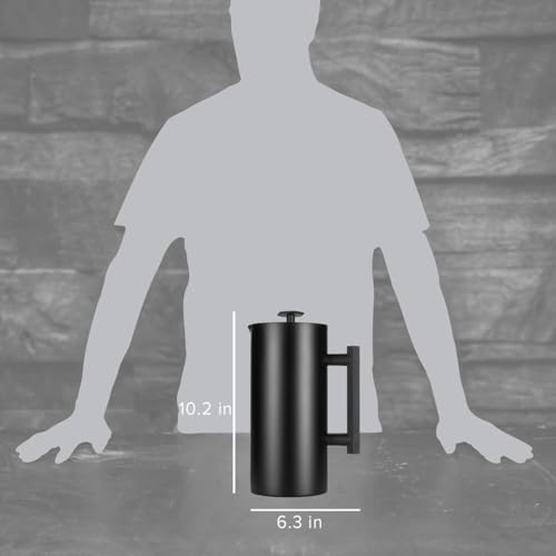 ESPRO P6 32 Ounces French Press Coffee Maker, Double Walled Stainless Steel Insulated, Matte Black - Image 2