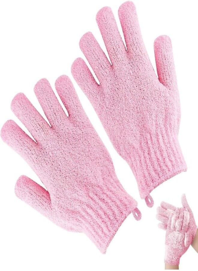 Skin Removal Gloves 2pcs â€“ Exfoliating Shower Gloves for Ingrown Hair, Spa, Massage, Loofah & Dead Skin Cell Scrub â€“ Random Color