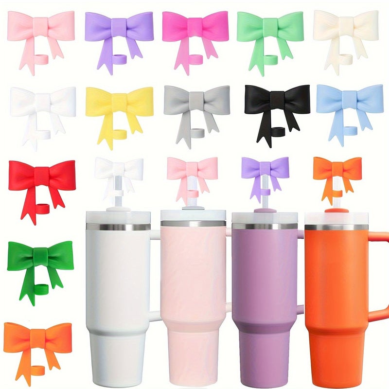Blue 3pcs Silicone Straw Lid Cover Protector for 30 40oz Tumbler Cups - Image 1