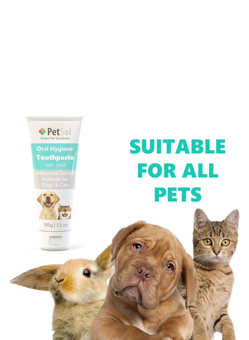 PET Toothpaste for Dogs and Cats 100g Improve Gum Tooth Health and Oral Hygiene Freshen Dog Breath Remove and Reduce Plaque Fresh Breath Dental Care Teeth Cleaning Tartar and Plaque Remover Mint - Image 4