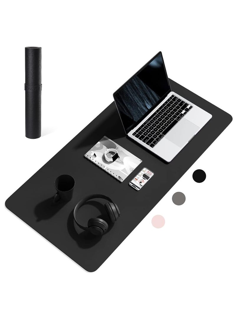 Arabest Non-Slip Desk Mat, Waterproof Leather Table Protector, Large Desk Blotter, Easy to Clean Work Mat for Office/Home Decor (800x400x3mm) - Black - Image 1