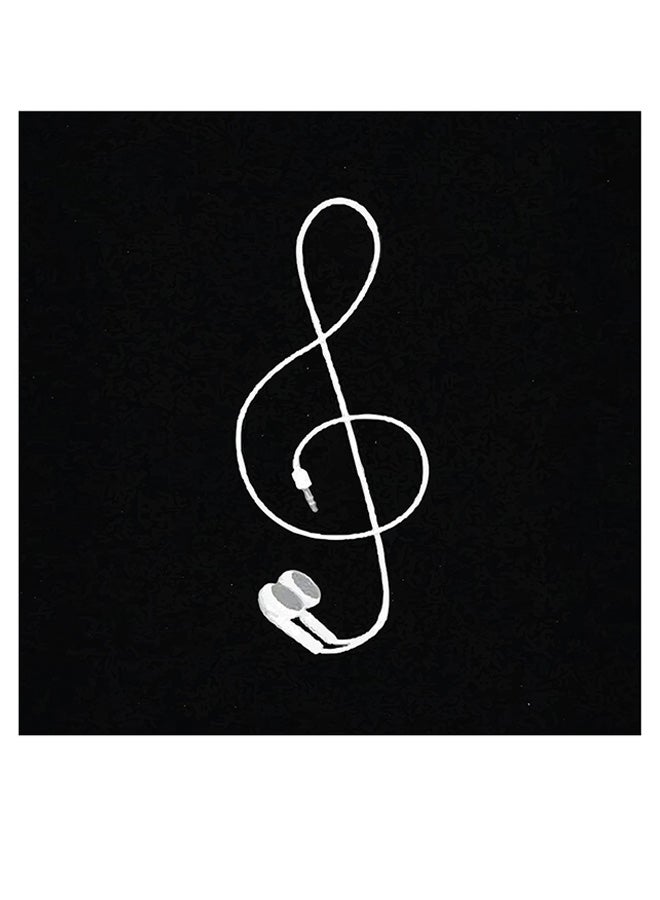 RYN Music Themed Wall Art Black/White 30x30cm - Image 2
