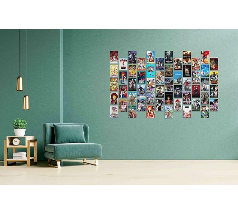 KARTMEN Cardstock Pack Of 54 Anime Manga Wall Collage Kit For Bedroom, Living Room, Office-4X6 Inches-Glue Dots Included - Image 2