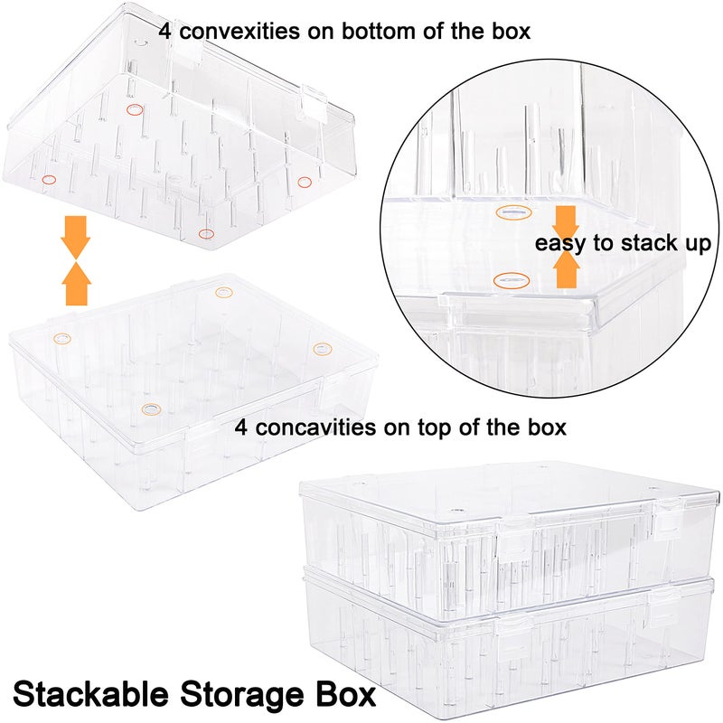 New brothread Pack of 2 Tall and Clear Storage Box/Organizer for 2x30 Home Embroidery&Cotton Thread Spools Compatible with Tall Thread Spools from Isacord/Floriani/Madeira/Glide/RA/Connecting Thread - Image 4