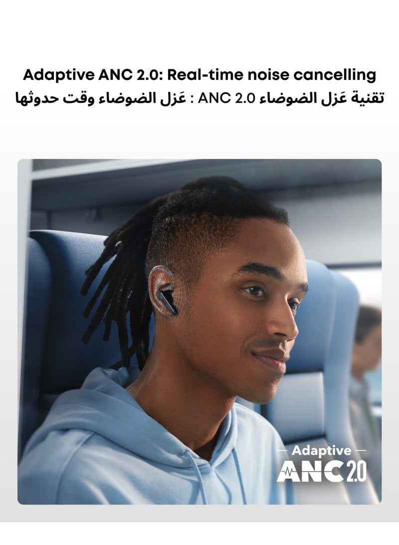 Soundcore 【soundcore Exclusive Bundle】Q30 Bluetooth Hybrid Active Noise Cancelling soundcore & Liberty 4 NC, True-Wireless Noise Cancelling Earbuds, Hi-Res Sound, Wireless Charging, Black - Image 3