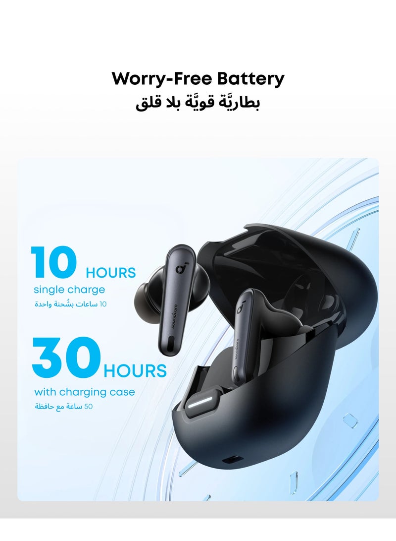 Soundcore 【soundcore Exclusive Bundle】Q30 Bluetooth Hybrid Active Noise Cancelling soundcore & Liberty 4 NC, True-Wireless Noise Cancelling Earbuds, Hi-Res Sound, Wireless Charging, Black - Image 5