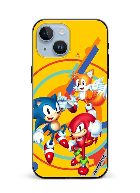 Protective Case Cover For Apple iPhone 15 Plus Sonic Design Multicolour