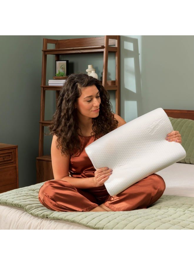 Tempur-Pedic وسادة عنق تمبور-بيديك TEMPUR-Ergo دعم قوي، بروفايل متوسط، أبيض - Image 4