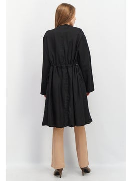 French Connection Women Regular Fit Open Front Solid Casual Blazer, Black  - Image 3