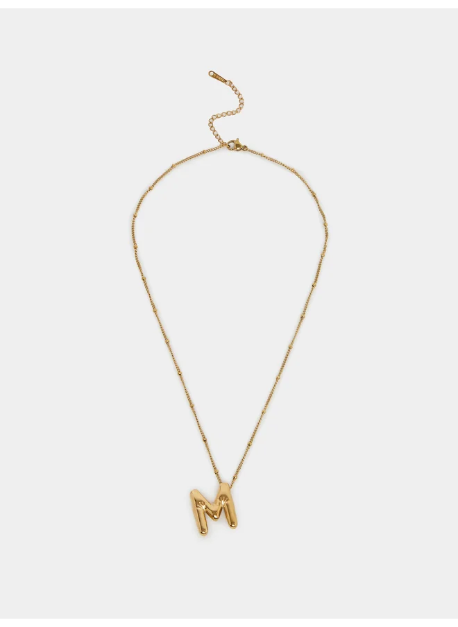 ستايلي Styli Initial M Pendant Necklace