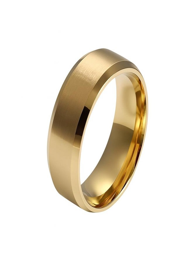 SHANKHRAJ MALL Classic Gold-Plated Wedding Band Ring for Men & Women | Matte & Polished Finish - Image 2