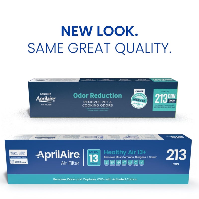 Aprilaire AprilAire 213CBN Replacement Filter for AprilAire Whole House Air Purifiers  MERV 13 with Carbon Healthy Home Allergy  Odor Reduction 20x25x4 Air Filter Pack of 1  - Image 2
