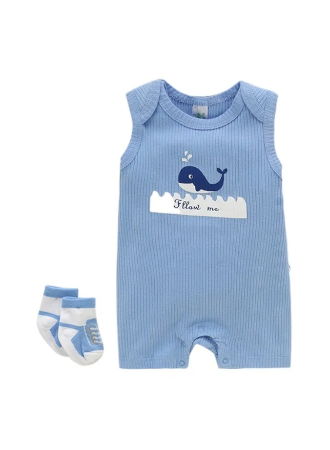 بمبىمىشى Bambimici Whale Printed Bodysuit 2-Piece