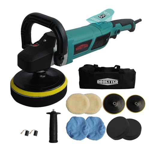Dobetter Constant Car Buffer Polisher for Car Detailing, 1500W Car Wax Buffer with 6-Speed Adjustable LCD Display, Precision Finish for Marine, Automotive & Furniture Surfaces(Green) - Image 1