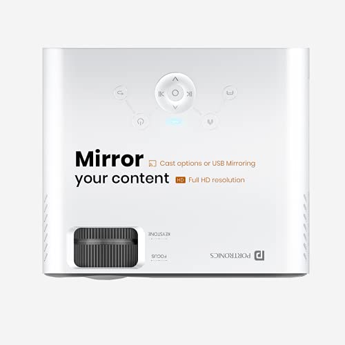 Portronics بروترونيكس BEEM 200 بلس جهاز عرض LED متعدد الوسائط مع واي فاي 200 لومن عكس أندرويد/iOS مع مكبرات صوت مدمجة بقوة 4 واط - Image 4
