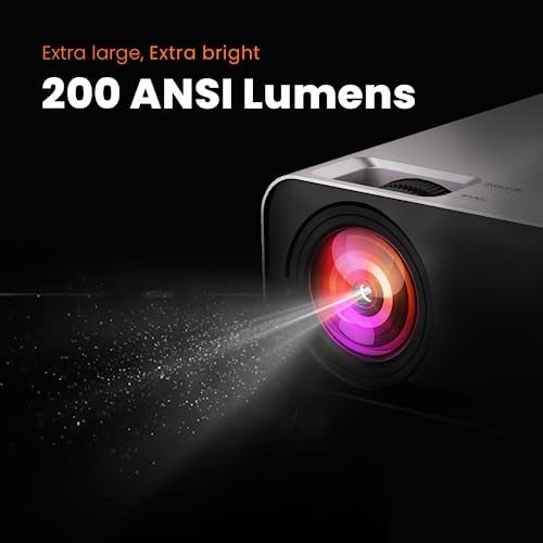 Portronics بروترونيكس BEEM 200 بلس جهاز عرض LED متعدد الوسائط مع واي فاي 200 لومن عكس أندرويد/iOS مع مكبرات صوت مدمجة بقوة 4 واط - Image 2