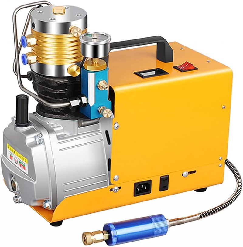 JAHLGT High Pressure Air Compressor 4500PSI 30Mpa Portable Auto Stop Air Compressor Electric Airgun Compressor Rifle Inflator with Intake Filter Water Separator Gauge for Fire Fighting and Diving - Image 1