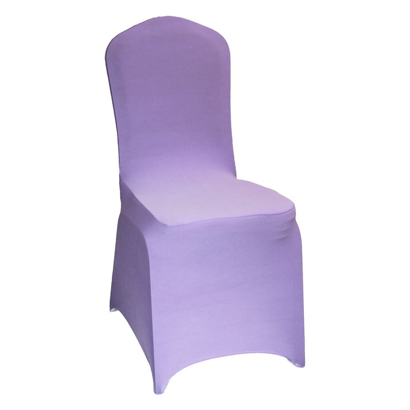 WELMATCH Lavender Stretch Spandex Chair Covers  12 PCS Banquet Events Party Universal Dining Decoration Scuba Elastic Chair Covers Premium Lavender 12