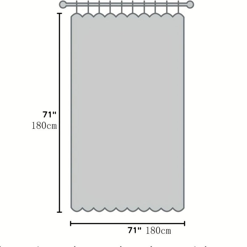 1pc Lightweight Shower Curtain Liner Morandi Green 71x71 Inch With Weighted Magnets And Metal Grommets Plastic Hooks Included Bathroom Curtain For Dorm Hotel Family RV Greenhouse White Gray - Image 5