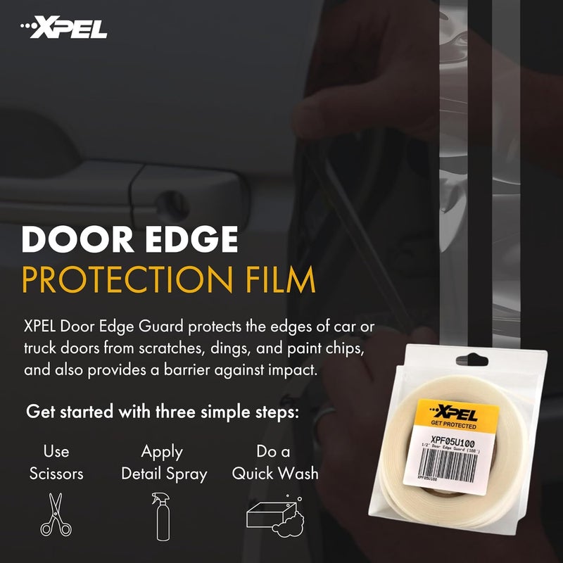 XPEL Door Edge Guard Protection Film Roll, 1/2" x 100' - Car or Truck Doors, Protective Barrier Against Minor Scratches, Paint Chips, Door Edge Impact, and Dings - Prevents Damage and Possible Rust - Image 2