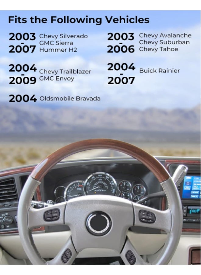 KISSUN Steering Wheel Radio Control Switch Buttons fits Silverado Sierra 2003-2007, Trailblazer & Envoy 2004-2009, Tahoe & Yukon 2003-2006, Replaces OE# 21997738, 21997739, 1999442, 1999443 - Image 3
