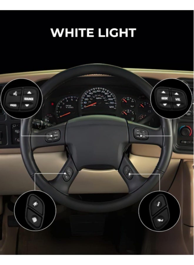 KISSUN Steering Wheel Radio Control Switch Buttons fits Silverado Sierra 2003-2007, Trailblazer & Envoy 2004-2009, Tahoe & Yukon 2003-2006, Replaces OE# 21997738, 21997739, 1999442, 1999443 - Image 2