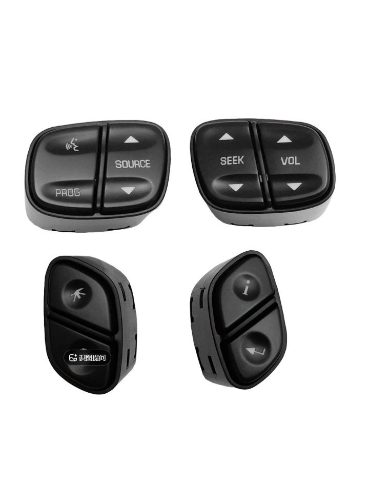 KISSUN Steering Wheel Radio Control Switch Buttons fits Silverado Sierra 2003-2007, Trailblazer & Envoy 2004-2009, Tahoe & Yukon 2003-2006, Replaces OE# 21997738, 21997739, 1999442, 1999443 - Image 1