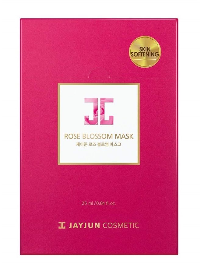JAYJUN JJ JAYJUN Rose Blossom Mask,Pack of 10 Sheets, 0.84 fl. oz,25ml, Rose, Hydrating, Brightening - Image 2