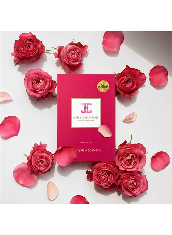 JAYJUN JJ JAYJUN Rose Blossom Mask,Pack of 10 Sheets, 0.84 fl. oz,25ml, Rose, Hydrating, Brightening - Image 4