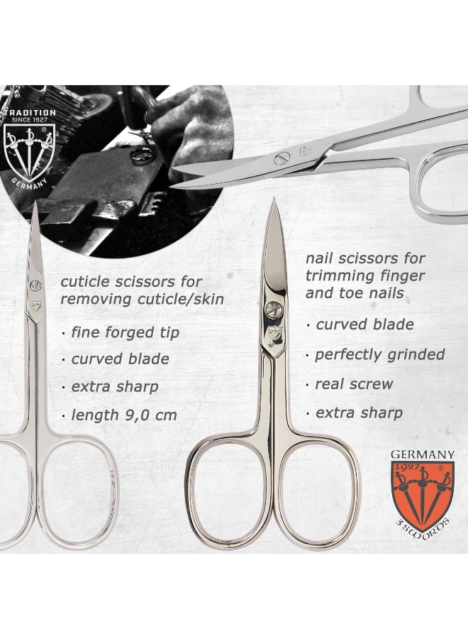 3 Swords Germany brand quality 7 piece manicure pedicure grooming kit set for professional finger toe nail care scissors clipper fashion leather case in gift box Made by 3 Swords Germany 6288 - Image 4