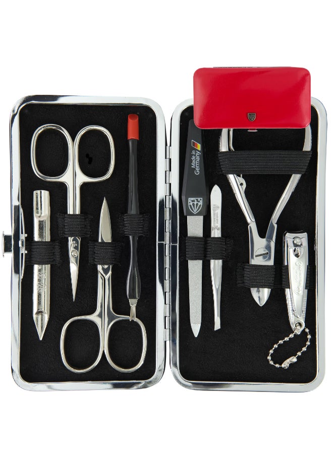 3 Swords Germany brand quality 7 piece manicure pedicure grooming kit set for professional finger toe nail care scissors clipper fashion leather case in gift box Made by 3 Swords Germany 6288 - Image 2