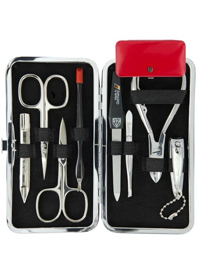 3 Swords Germany brand quality 7 piece manicure pedicure grooming kit set for professional finger toe nail care scissors clipper fashion leather case in gift box Made by 3 Swords Germany 6288 - Image 1