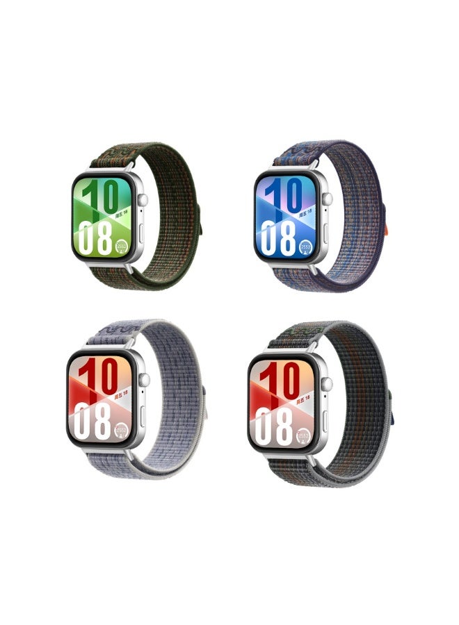 4PCS Nylon Woven Watch Straps, Suitable For Huawei Fit 3/ Fit 4/ Fit 4 pro , Waterproof, Breathable and Adjustable Sports Watch Straps - Image 1
