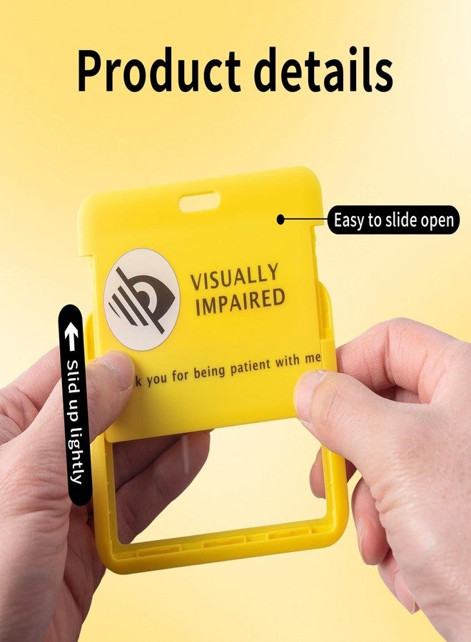 BLEWAY Visually Impaired Lanyard with Matching Visually Impaired Printed Card, with Medical Condition and Emergency Contact Id Wallet Card - Image 3