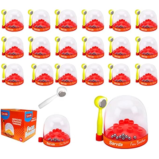 Sarvda Birthday Return Gift Options - Pack of 2, 6, 10, 15, 20, 24 | Brainvita, Ball Fall, Rainbow Spring Puzzle, Stress Relief Toy (Pack of 20, Magnetic Drop Game) - Image 1