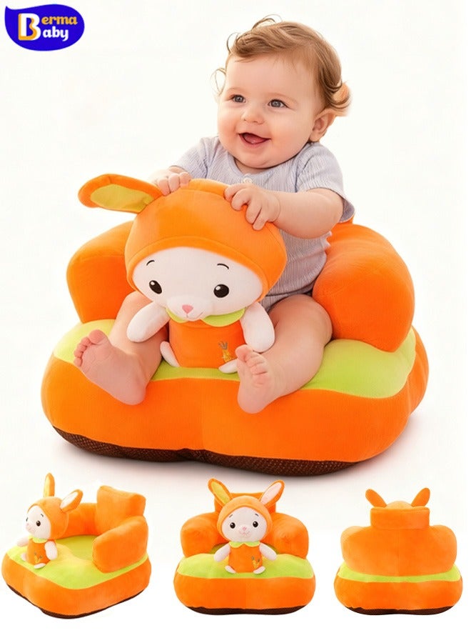 Berma Baby أريكة تدريب على الجلوس للأطفال، مقاعد جلوس للأطفال الرضع، مقعد دعم، كرسي أرضي مخملي Sit Me Up للأطفال من عمر 3 إلى 24 شهرًا - Image 1