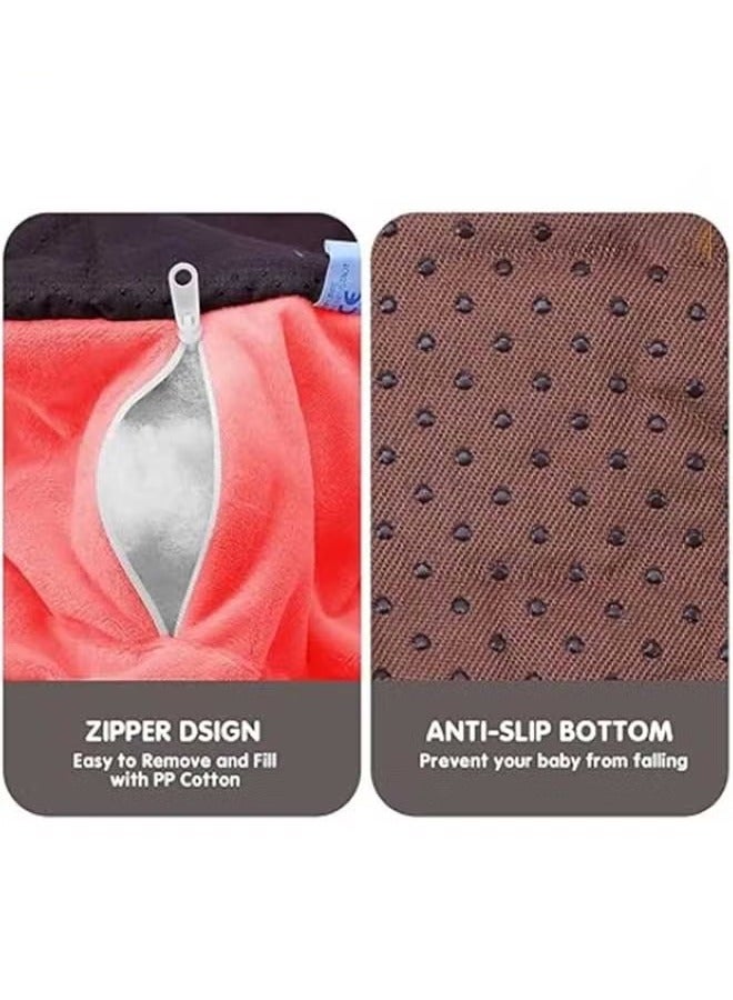 Berma Baby أريكة تدريب على الجلوس للأطفال، مقاعد جلوس للأطفال الرضع، مقعد دعم، كرسي أرضي مخملي Sit Me Up للأطفال من عمر 3 إلى 24 شهرًا - Image 4