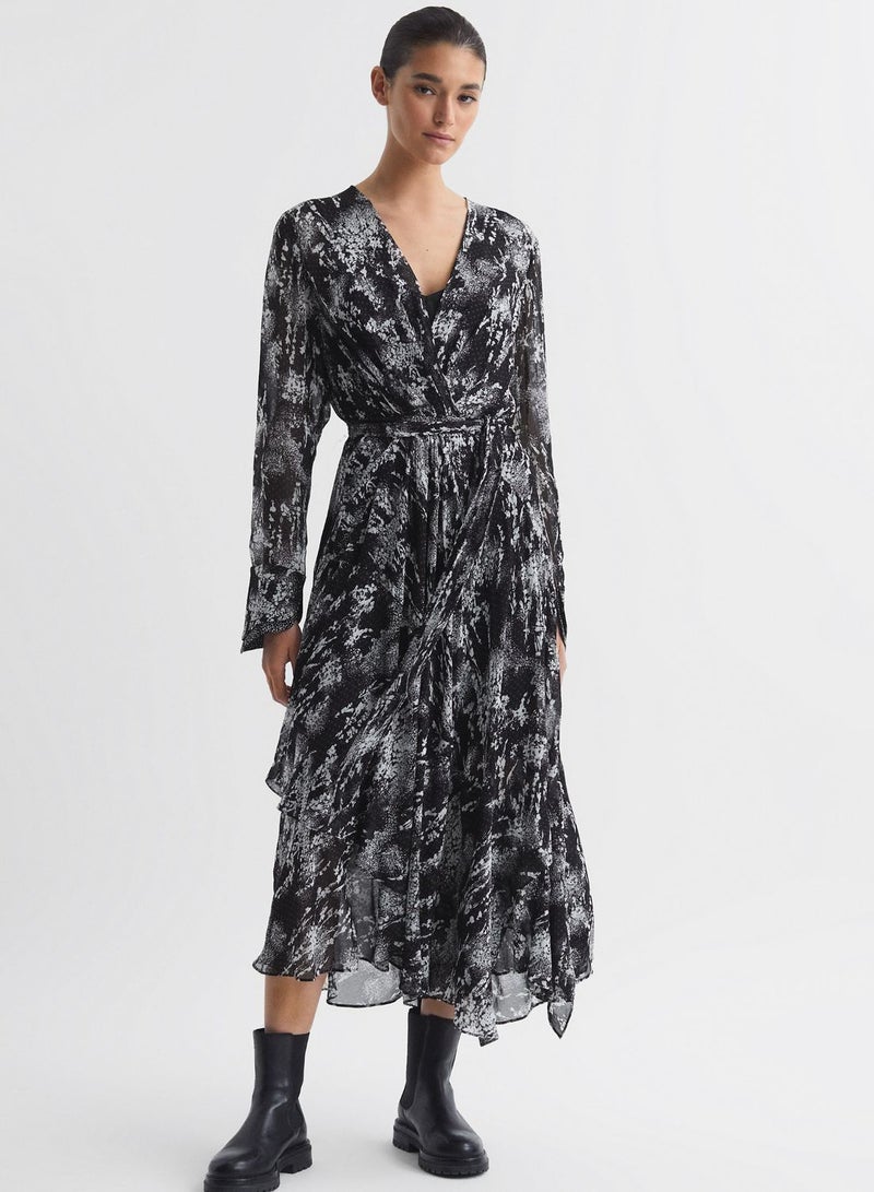 REISS Abstract Print Dress  - Image 1
