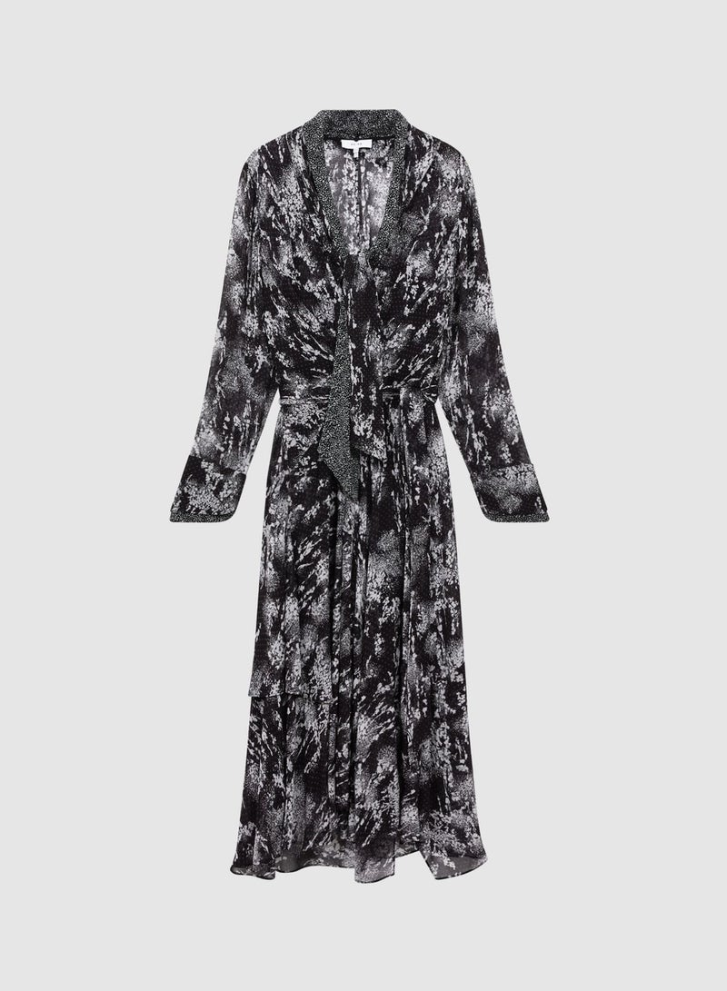 REISS Abstract Print Dress  - Image 5