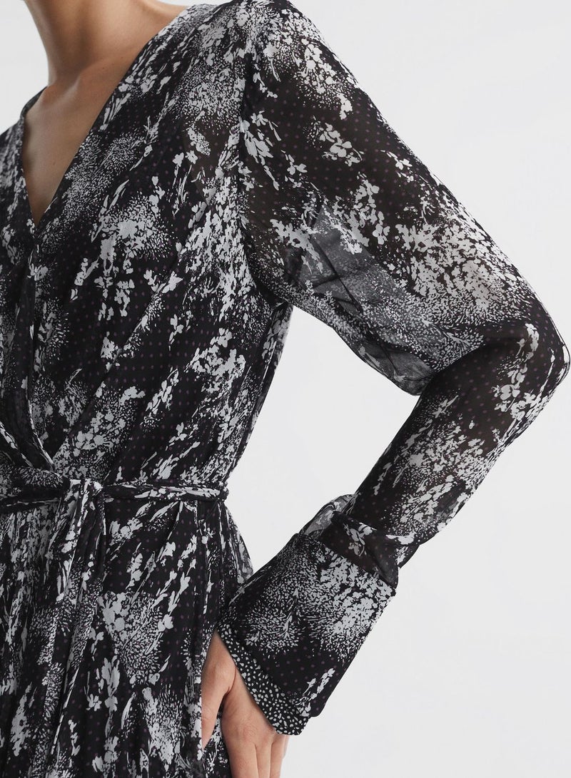 REISS Abstract Print Dress  - Image 3