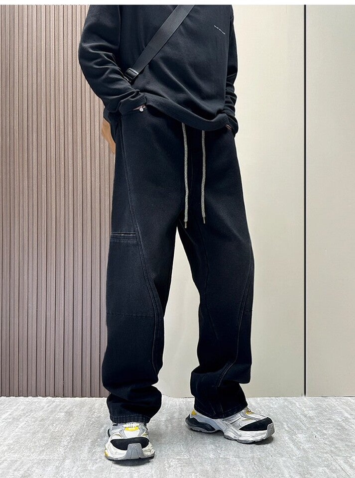 Unisex Classic Denim Jeans Loose Fit Daily Outdoor Wear - Image 5