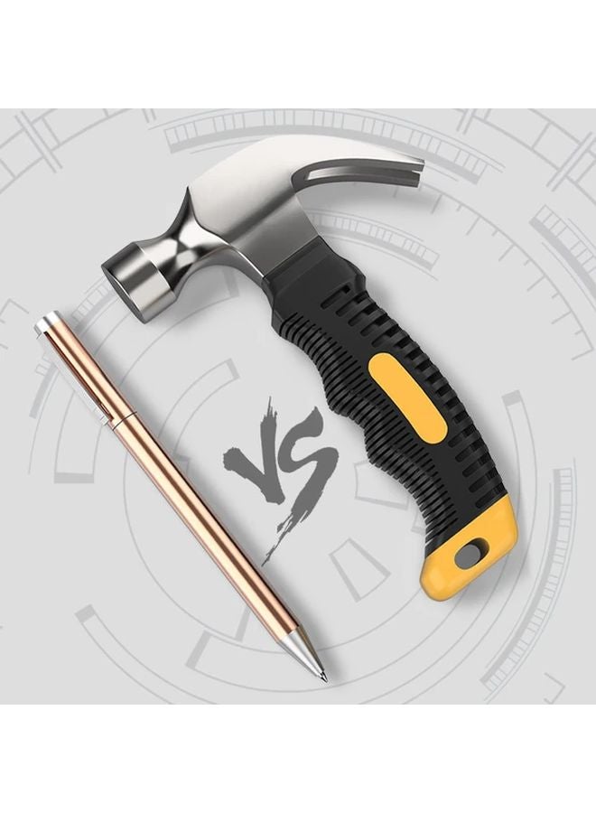 مطرقة مخلب مصغرة سوداء بمقبض مطاطي، مصنوعة من الفولاذ عالي الكربون، وقابلة للسحب المحمولة للمسامير - Image 5