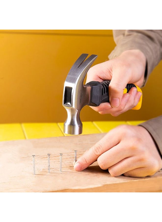 مطرقة مخلب مصغرة سوداء بمقبض مطاطي، مصنوعة من الفولاذ عالي الكربون، وقابلة للسحب المحمولة للمسامير - Image 4