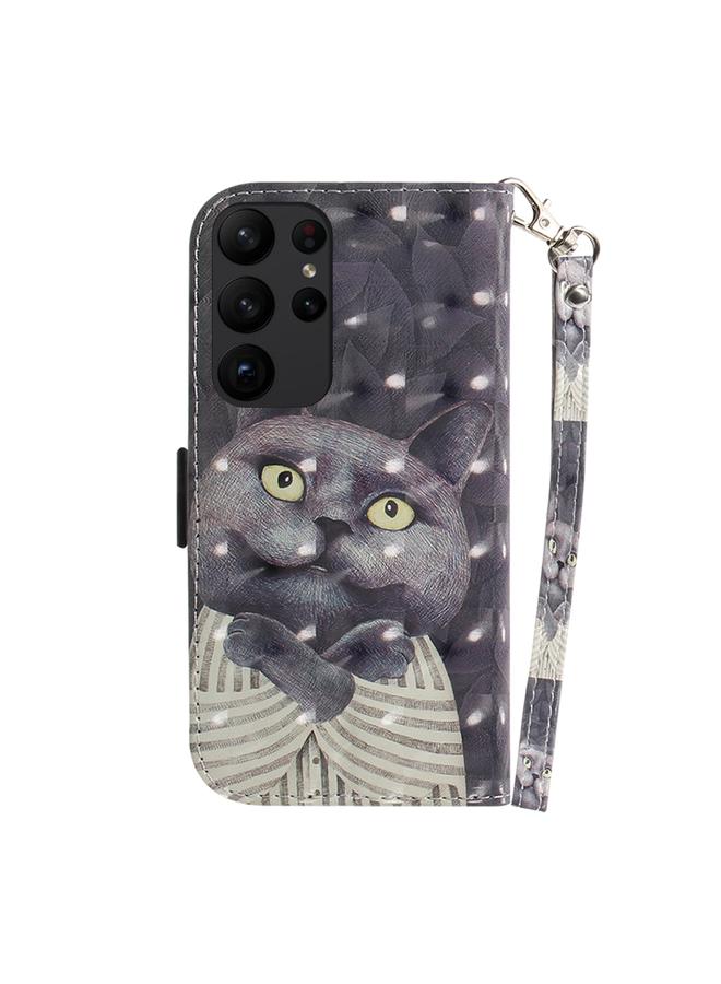 S-TOP Case For Samsung Galaxy S23 Ultra 5G 3D Colored Pattern Flip Leather Phone Case - Image 3