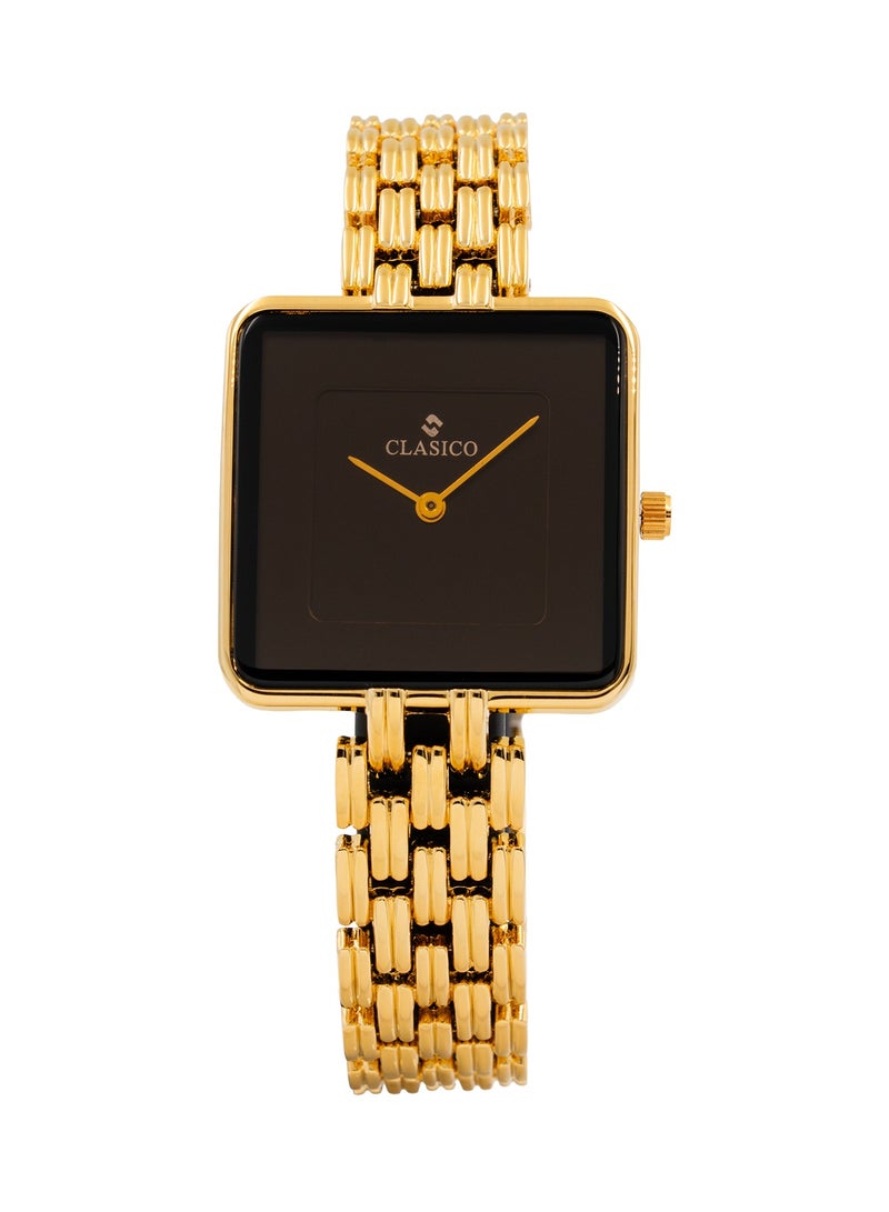 Clasico Eterno Duo – Luxury Gold Couple Watch Set | Minimalist Black Dial | Quartz Movement | Elegant His & Hers Matching Timepiece - Image 3