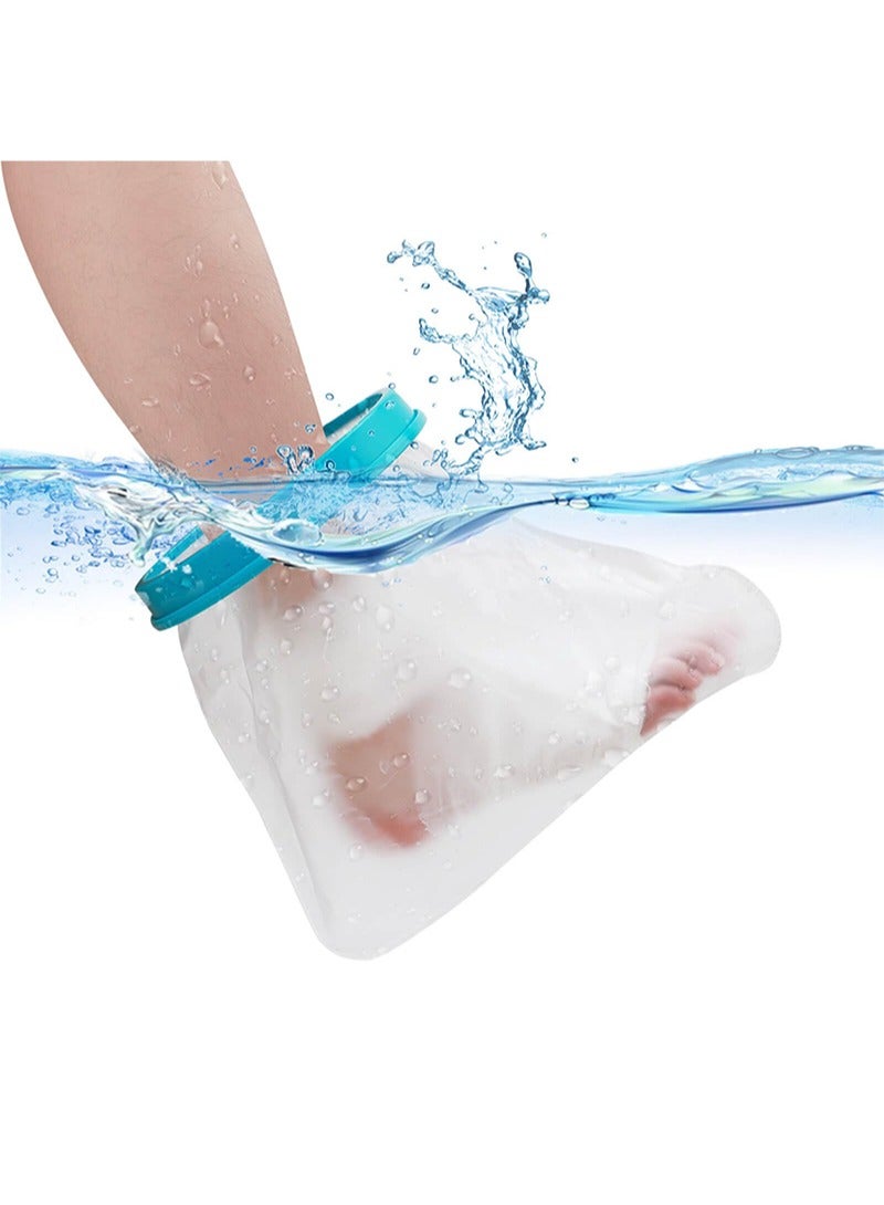 HaLunhi 100% Waterproof Kids Foot Cast Cover Wound Protector for Shower Bath, Watertight Cast Bag Covers for Broken Surgery Foot, Wound and Burns - Reusable - Image 1