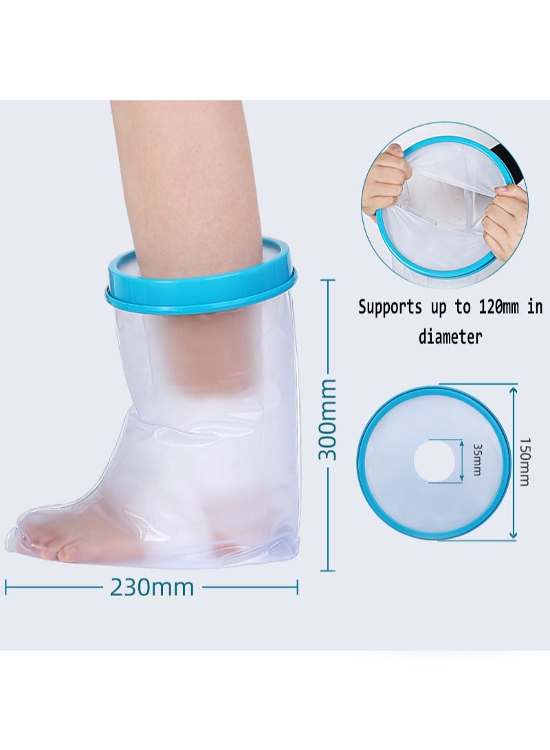 HaLunhi 100% Waterproof Kids Foot Cast Cover Wound Protector for Shower Bath, Watertight Cast Bag Covers for Broken Surgery Foot, Wound and Burns - Reusable - Image 3