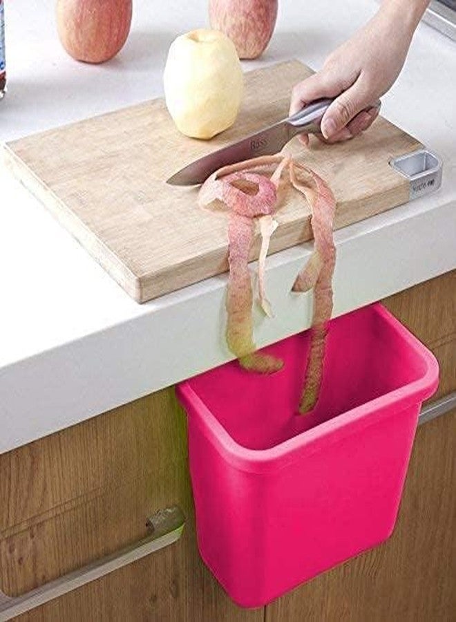 HBD Plastic Open-Top Kitchen Cabinet Door Hanging Trash Garbage Bin Dust Trash Can Rubbish Container Holder, 20.5X13X12 Cm (Multi Colour- 1 Pc) - Image 4